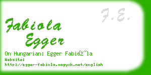 fabiola egger business card